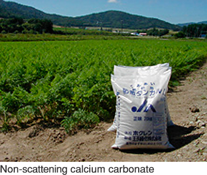 Non-scattering calcium carbonate