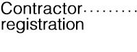 Contractor registration